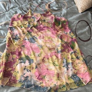 BCBGMaxAzria Floral Watercolor Midi Dress